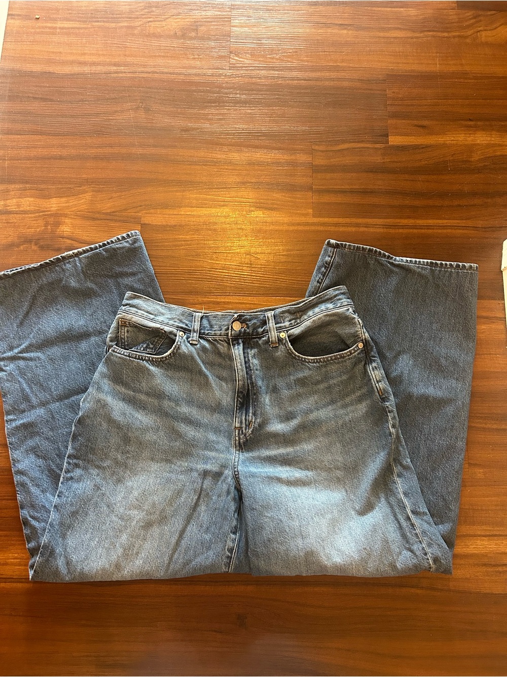 Madewell Wide-Leg Flare Jeans - Medium Blue Wash